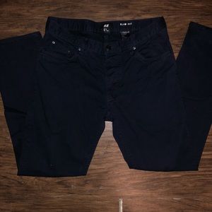 Navy blue jeans